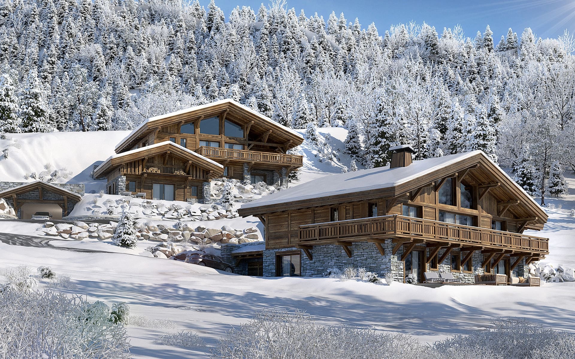 Construction de Deux Chalets à Megève – Chalets Lady